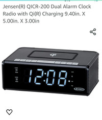 DUAL ALARM CLOCK with WIRELESS CHARGING
