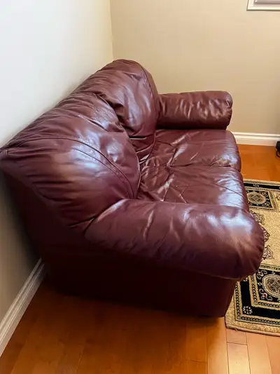 Genuine Leather sofa & love seat, View more