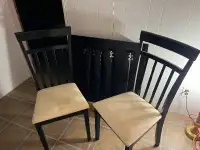 Two chair hardwood table set