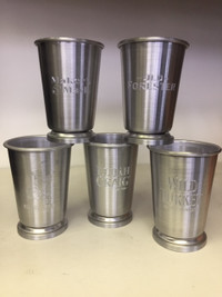 Mint Julep Cups assorted Bourbon Logos engraved