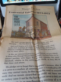 Winnipeg Free Press Centennial Edition   1872-1972