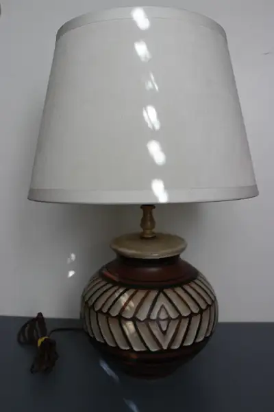 Vintage Southwestern Style Pottery Table Lamp, View more