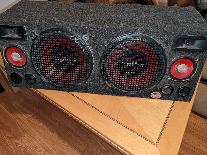 Sony Explode 12" Subwoofers in Felt Box Setup Speakers Calgary Kijiji