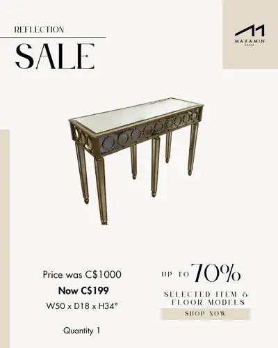 Reflection Mirrored Console Table – Elegant Statement Piece, View more