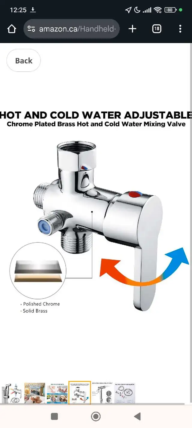 HOT & Cold Mix Warm Water Handheld bidet sprayer.62863739275137124