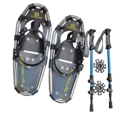 Outbound Lightweight Aluminium Snowshoes Adjustable Bindings 30”, View more