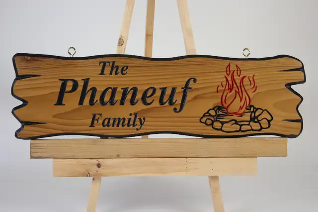 Custom Carved Select Cedar or Fir Wood Signs: in Outdoor Décor in Timmins - Image 6