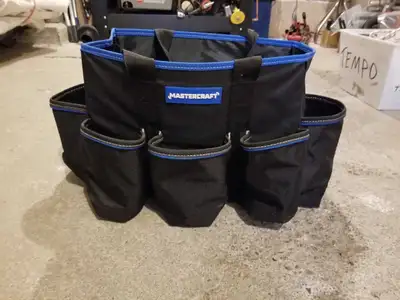 Neuf New Sac pour outils Mastercraft avec pochette Tool totes bag with pockets