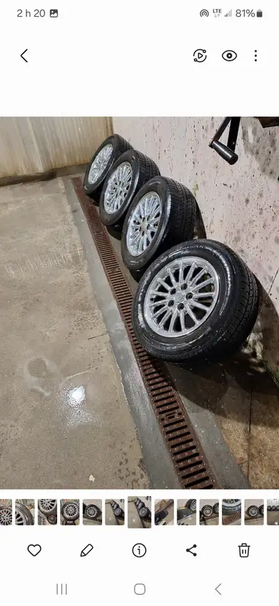 225/60 R16/98T(Gabarit de boulons : 5x115 mm (5 trous sur un cercle de 115 mm de diamètre) tel comme...