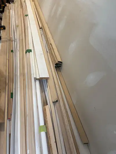 Primed trim, back band, baseboards, quarter round, etc., View more