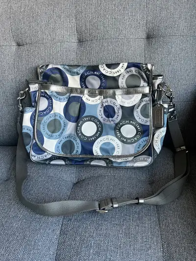 Coach Vintage Alexandria Snaphead Style Satin Diaper Bag, View more