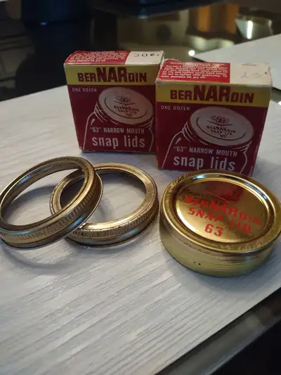 36 RARE VINTAGE BERNARDIN "63" SNAP LIDS, View more