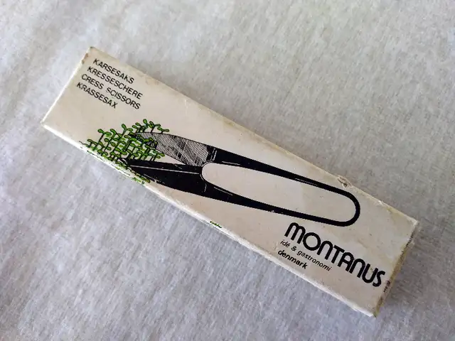 Vintage 4" Montanus Cress Scissors, Denmark with Box63351295759747122