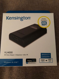 Kensington VU-4000 Video Adaptor Enables 4k.