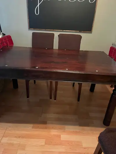 Solid Wood Dining Table + 4 Chairs, View more