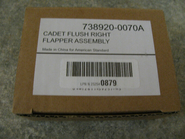 AMERICAN STANDARD CADET FLUSH RIGHT FLAPPER ASSEMBLY in Plumbing, Sinks, Toilets & Showers in Norfolk County - Image 2