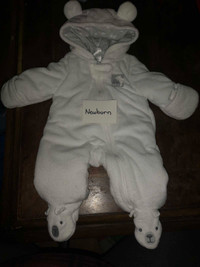 Newborn bear suit snowsuit