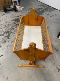 Wooden Rocker Cradle Pine