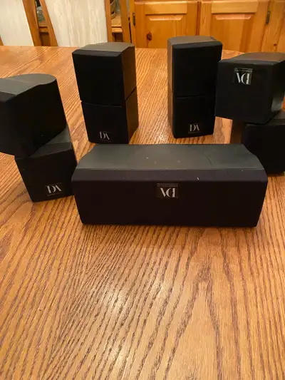 4 small speakers 1centre and subwoofer all brand new
