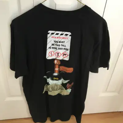 Star Wars Yoda Disneyland Resort Walt Disney World Judge Me By My Size Do You? Black Sort Sleeve T S...