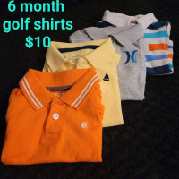 6 month boys short sleeve golf shirts