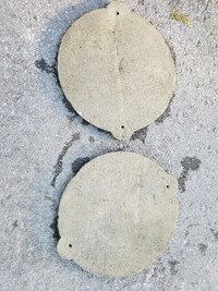TWO FOR ONE Unused Round Concrete Septic Tank Lid Cover