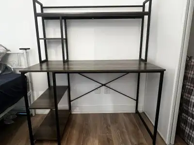 47 inch computer desk with hutch and adjustable shelf, View more