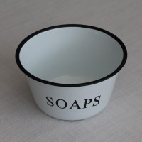 Vintage Style Enamel Soap Container