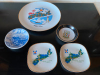 Nova Scotia theme trinket trays vintage
