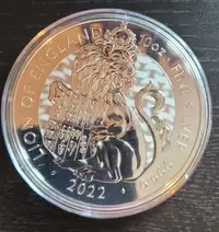 Pièce en argent/silver bullion The lion of england 2022 10 oz