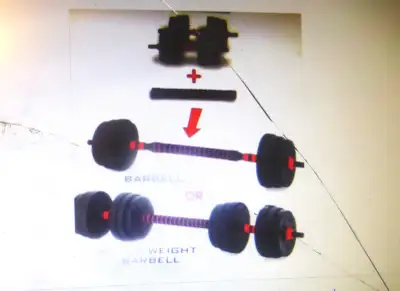 2 in 1 Adjustable Dumbbell Barbell Weight Set 20kg Weights, View more