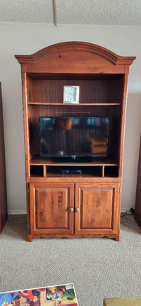 canadian made solid wood cabinet with tv spot