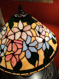 Hand crafted Tiffany style stained glass lamp.