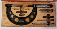 Starrett Micrometer Caliper 224  AA Orginal Wood Box