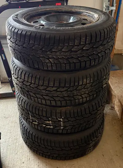 Firestone Winterforce 2 Winter tires. About 5-6mm of tread depth left. Balanced. TPMS installed. Com...