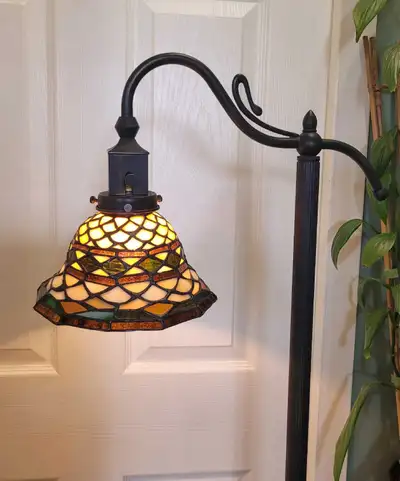 Tiffany style floor bridge lamp , View more