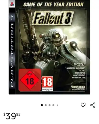 PS3 fallout 3, game of the year edition, View more
