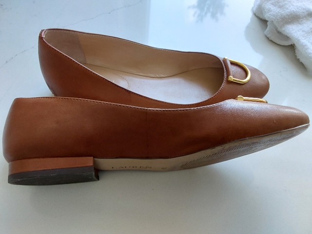 Souliers  Ralph Loren en cuir couleur tan, grandeur 8 dans Femmes - Chaussures  à Longueuil/Rive Sud