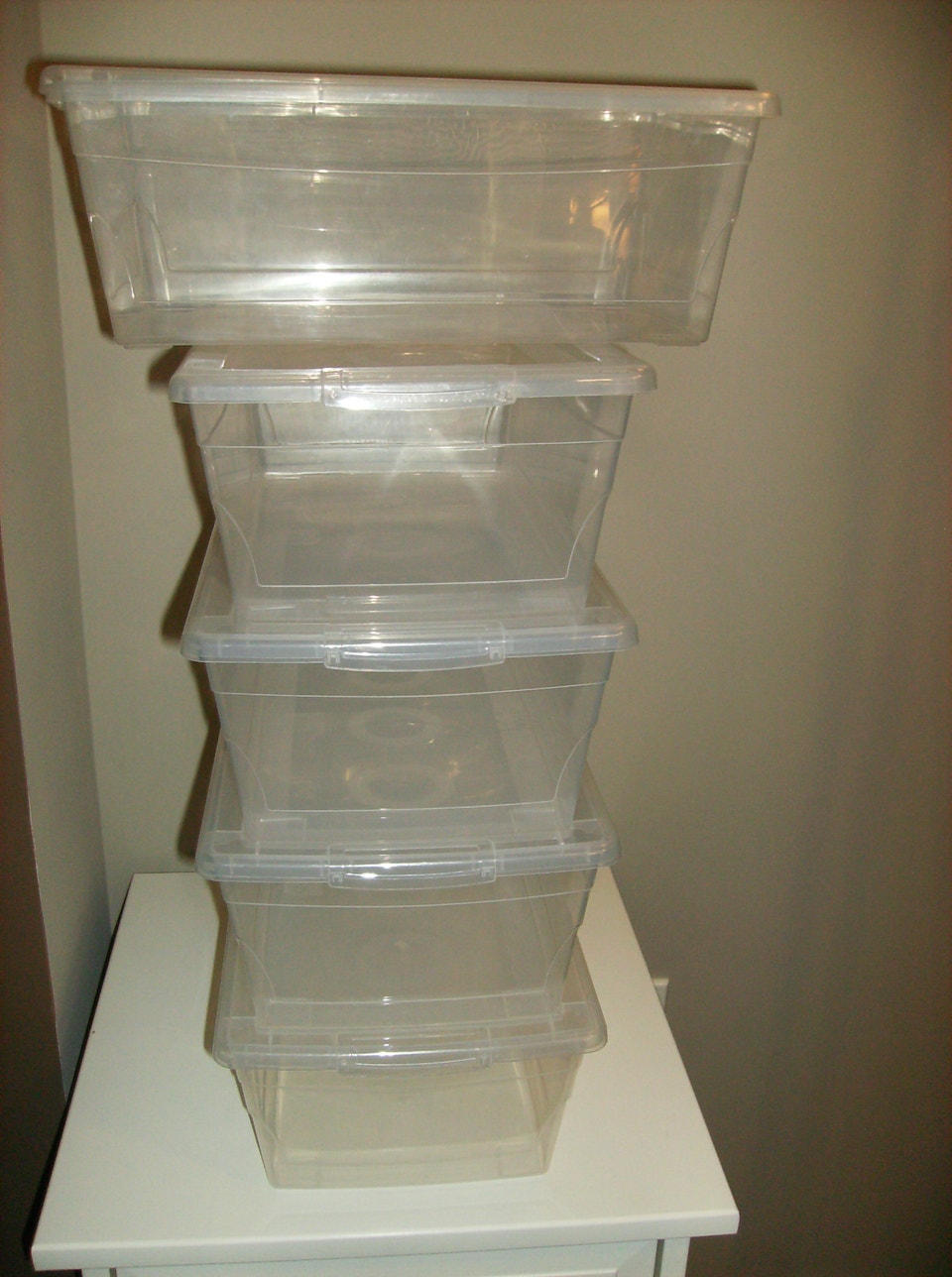 5 Clear Storage Bins or Containers for Shoes, Toys, Craft Items ...