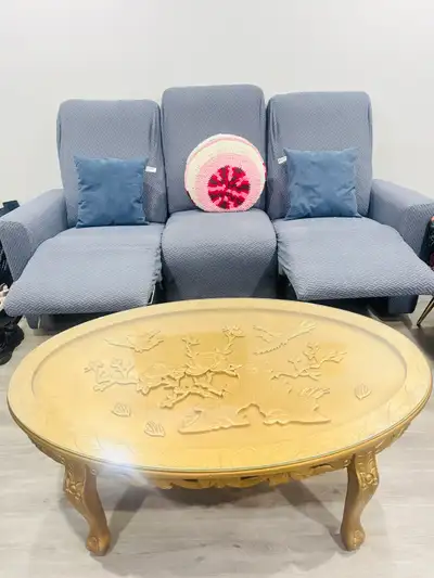 Recliner Sofa and table , View more