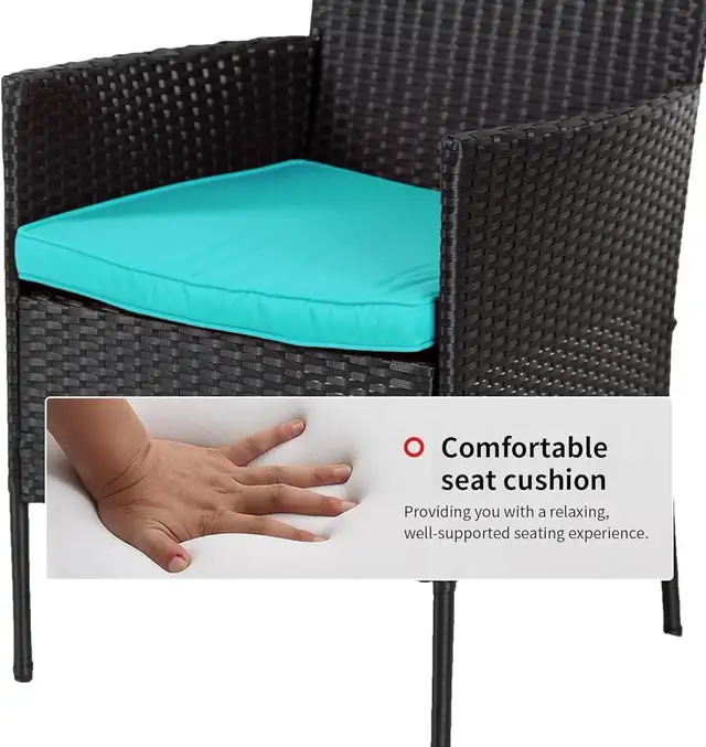 Set of 4 pieces Wicker Patio Furniture, Rustic Brown Color  in Patio & Garden Furniture in Markham / York Region - Image 6