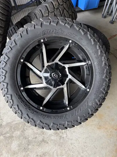 20” Vison Prowler GBMF wheels with 305/55/R20 AMP Terrain Gripper tires. Came off a 2017 Chevrolet S...