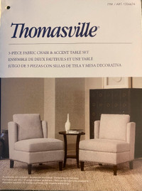 3 Piece Thomasville Accent Chair Set