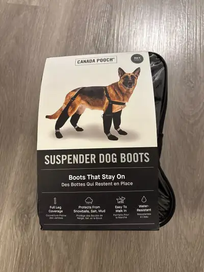 Brand new Canada Pooch Suspender Boots. Only selling because we got the wrong size. Originally purch...