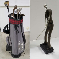 Golf Clubs & Bag - Free Statue