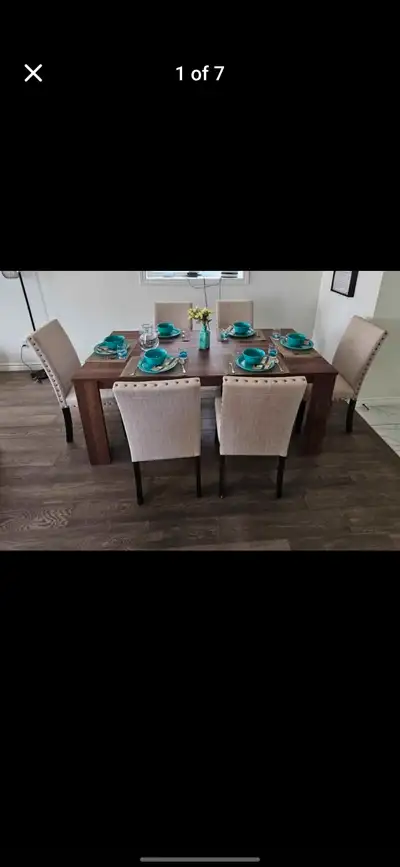 This includes table, buffet, chairs and chair covers all together for $780 Table and buffet are from...