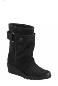 Sorel Toronto Black Mid-Calf waterproof wedge winter boots 9