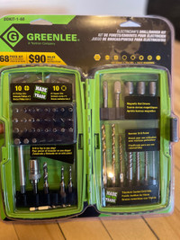 Electrician's Drill Driver Bit Kit, 68-Piece, Greenlee $80 OBO