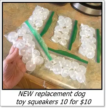 New Replacement Squeakers for Dog Toys $10 for bag of 10, View more