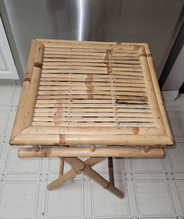 Great little bamboo folding table in Other Tables in Red Deer